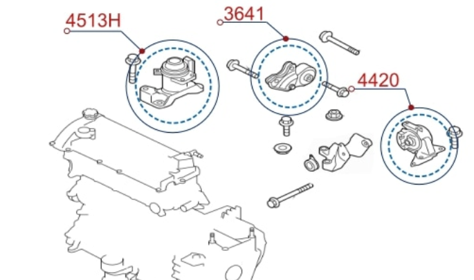 SOPORTE TRANSMISION IZQUIERDO MAZDA CX-7 (2.3L) 07-012, CX-7 (2.5L) 010-012, CX-9 07-015