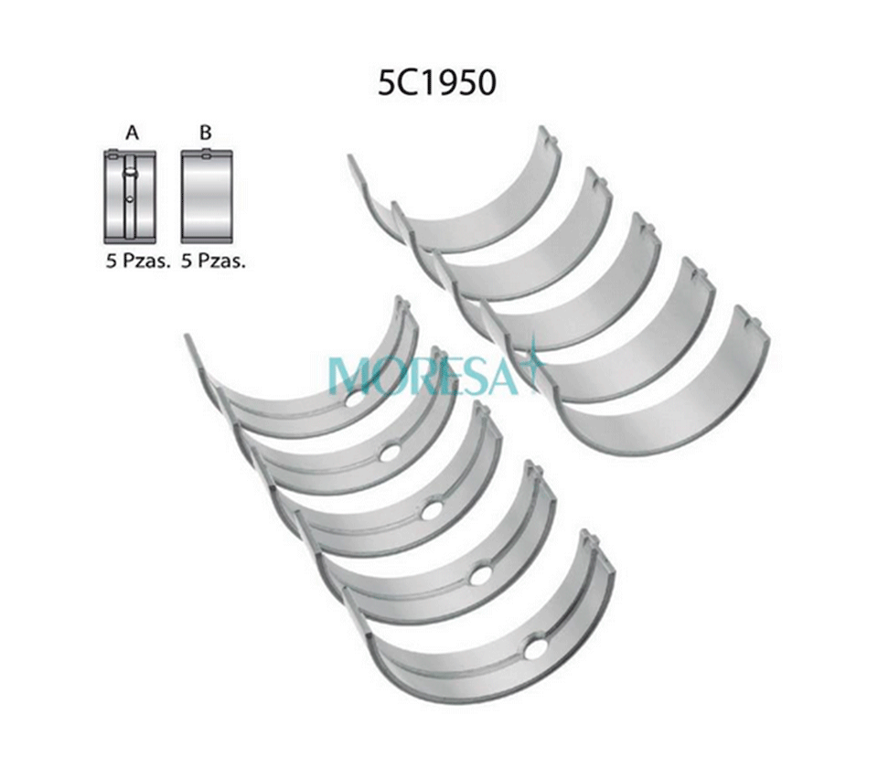 METALES PARA BANCADA NISSAN TSURU III 1997-2017, SENTRA 1.8L 2001-2005, TSUBAME 1994-2004