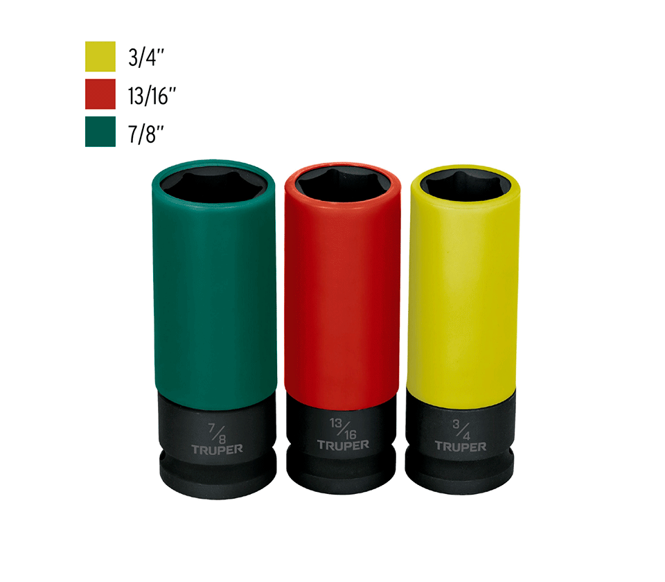 JUEGO 3 DADOS LARGOS 1/2 IMPACTO PROTECCIN PASTICA STD