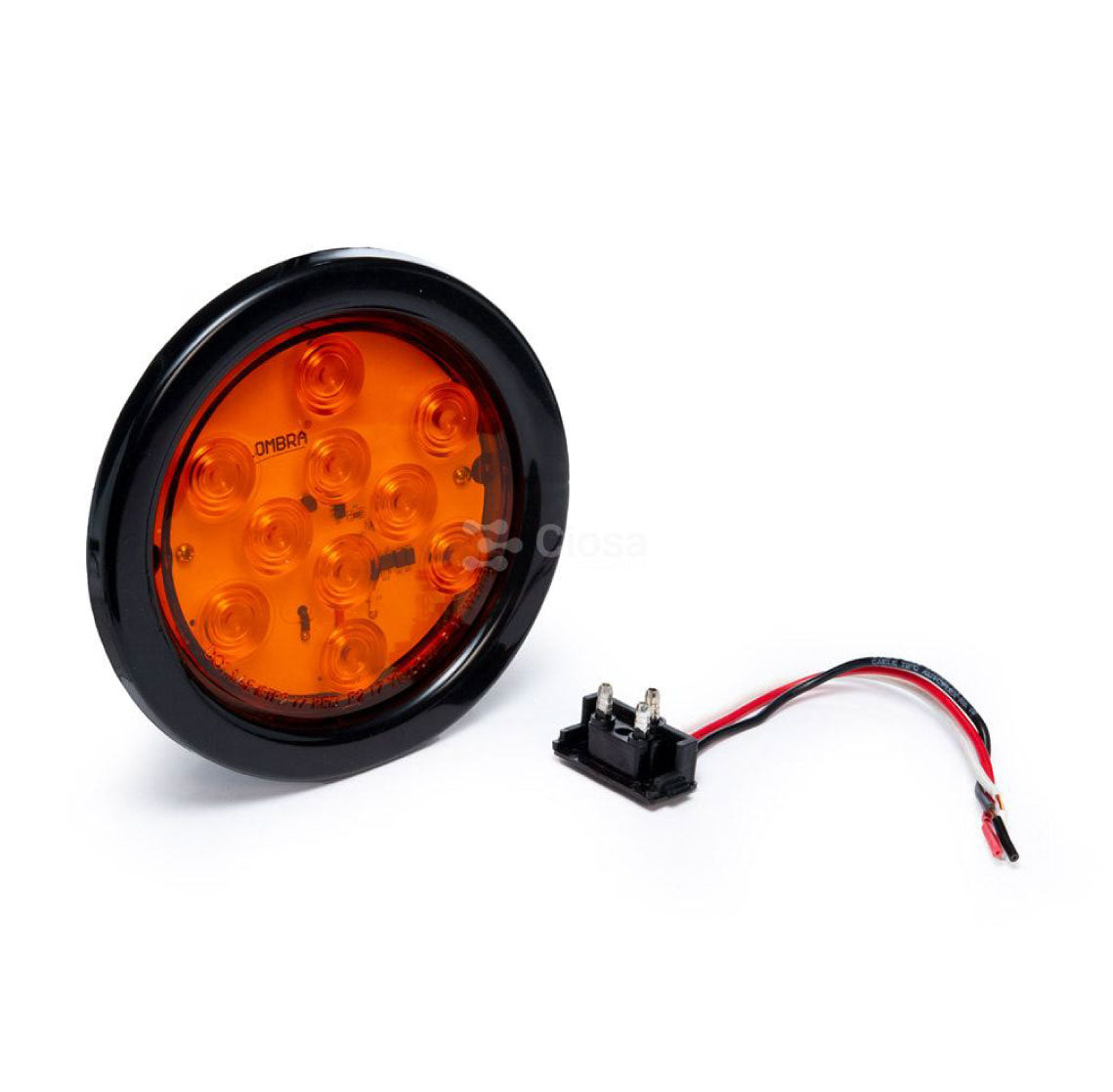 PLAFON AMBAR 10 LEDS 4" SELLADO CON CONECTOR  LOMBRA