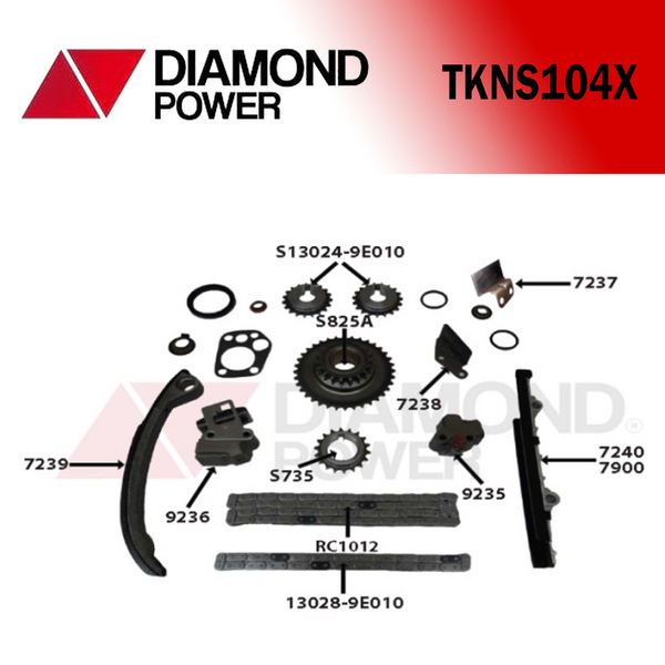 KIT DE DISTRIBUCION NP300 2.4L 09-014, URVAN 2.4L 01-09, FRONTIER X-TERRA 2.4L 98-04, ALTIMA 2.4L 98-04