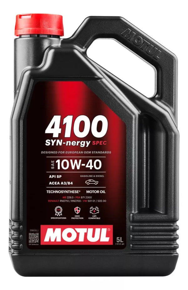 ACEITE MOTUL TECHNOSYNTHESE 4100 SYN-NERGY 15W40 GARRAFA 5L   113158