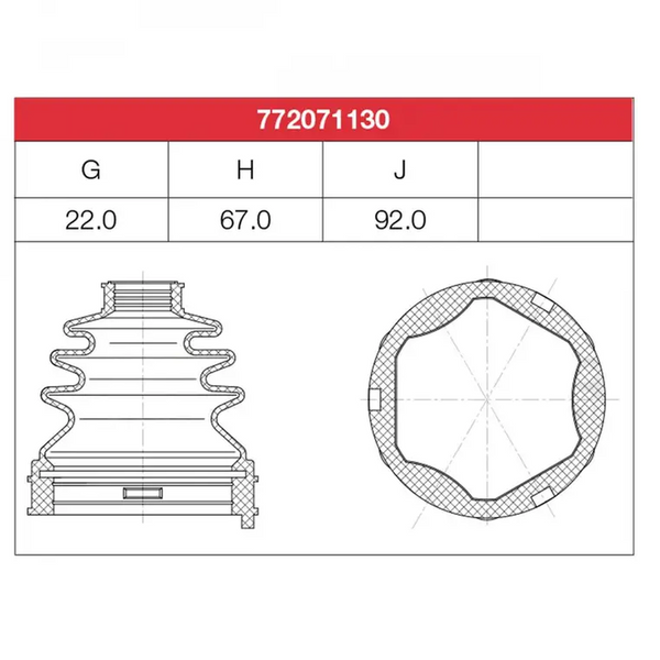 CUBRE POLVO LADO CAJA DERECHO FORD ESCAPE 3.0L 2001-2012 (T/AUT) (TREBOL)