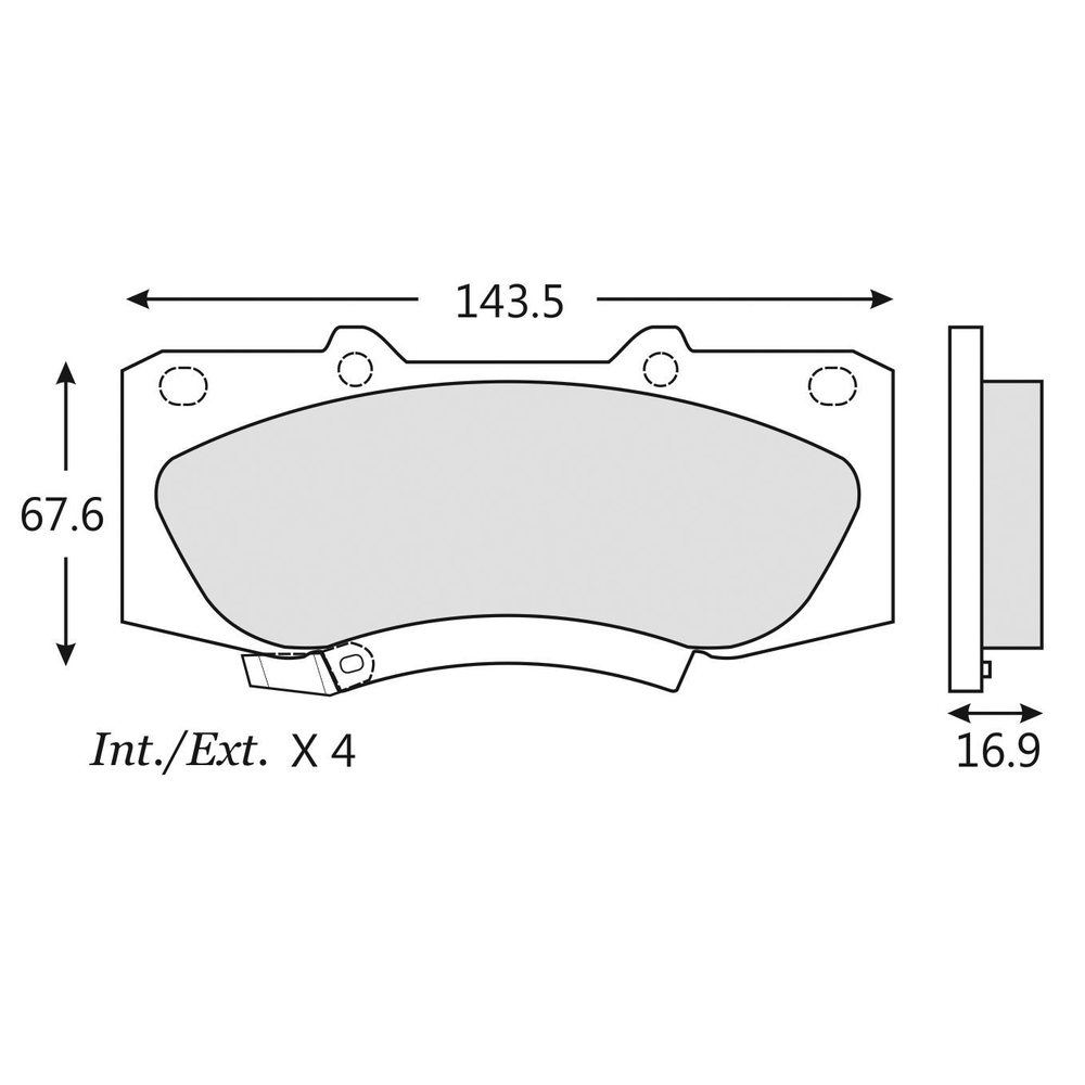 BALATA DELANTERA TOYOTA HILUX 05-013 4X2 4X4 (MEX) (HO-KC670)