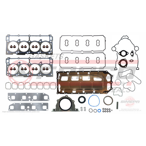 JGO JUNTAS MOTOR CHR ASPEN 07-08 5.7L V8 DOD DURANGO 04-08 5.7L V8 RAM 1500 03-08 5.7L