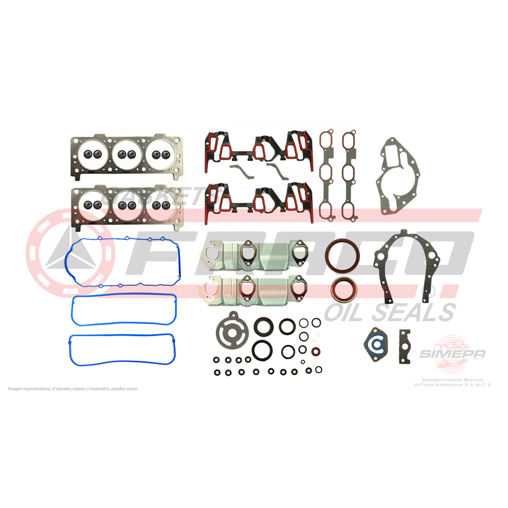JGO JUNTAS MOTOR CHE VENTURE PON AZTEK 00-03 3.4L V6