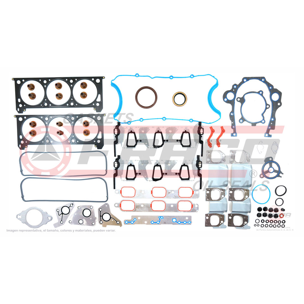 JGO JUNTAS MOTOR CHE MALIBU UPLANDER 07/10 PON G6 3.5L 3.9L