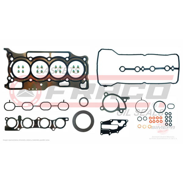 JGO JUNTAS MOTOR MARCH1.6L 012-021,VERSA  NOTE 1.6L 012-019, TIIDA 1.6L 013-018, KICKS 1.6L 017-021