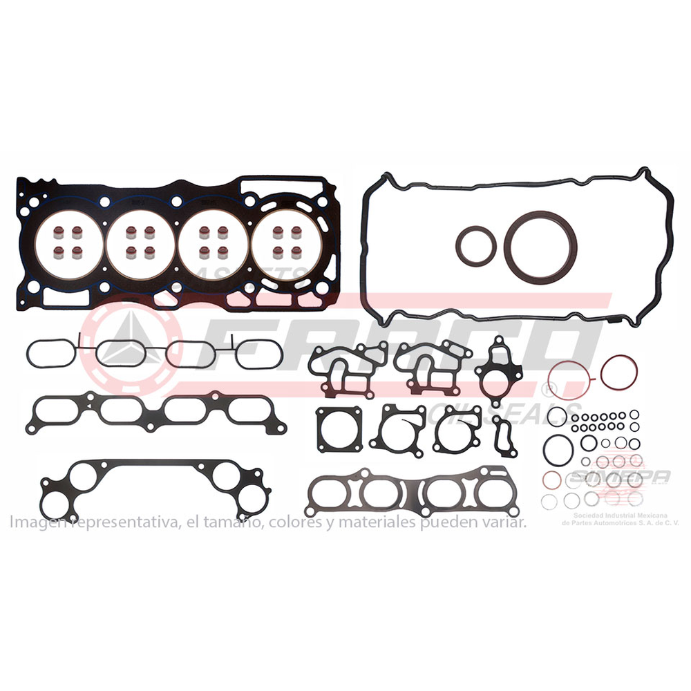 JGO JUNTAS MOTOR NISSAN NP300 FRONTIER 2.5L 016-020, NP300 PICKUP 2.5L 016-020, NV350 URVAN 2.5L 014-018