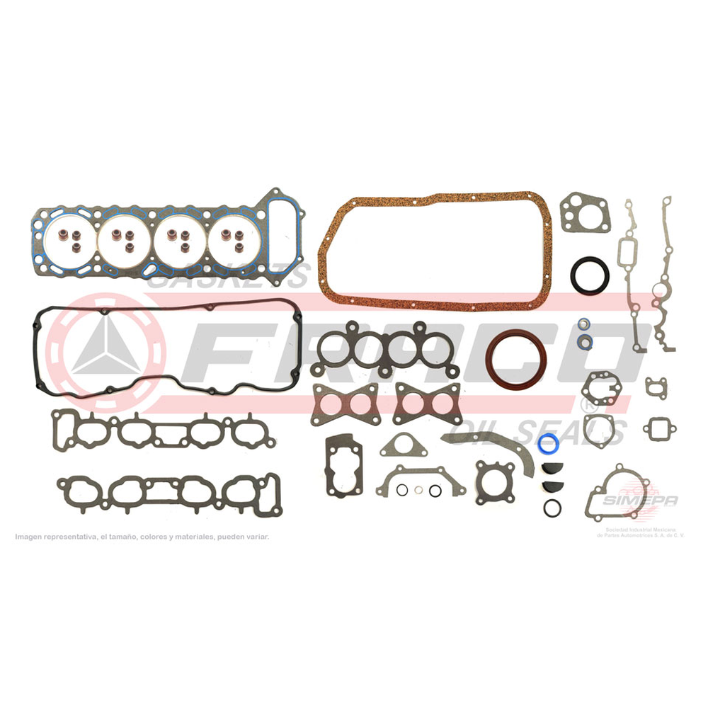 JGO JUNTAS MOTOR NIS PICK UP D21 94/04 2.4L L4 12 VALV