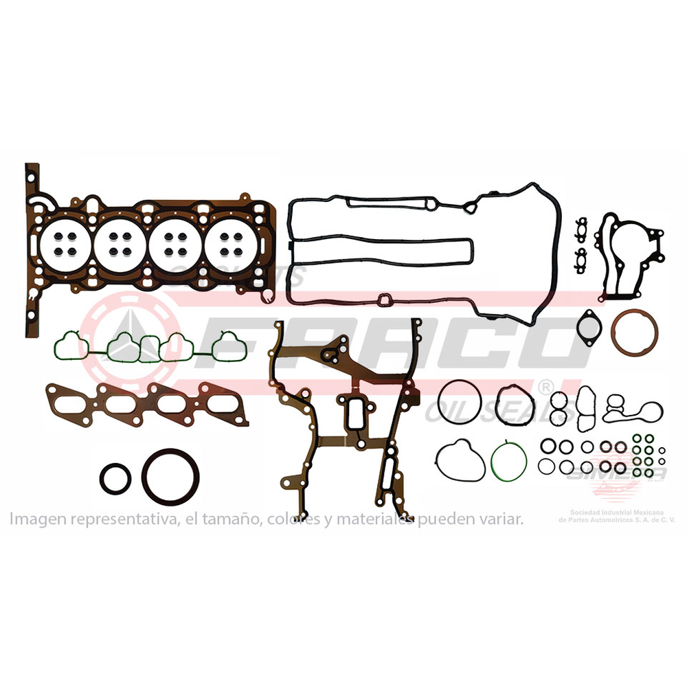 JGO JUNTAS MOTOR TRAX 1.4L 014-017, SONIC 1.4L 012-017, CRUZE 1.4L 011-016, ENCORE 1.4L 013-017 (TUR