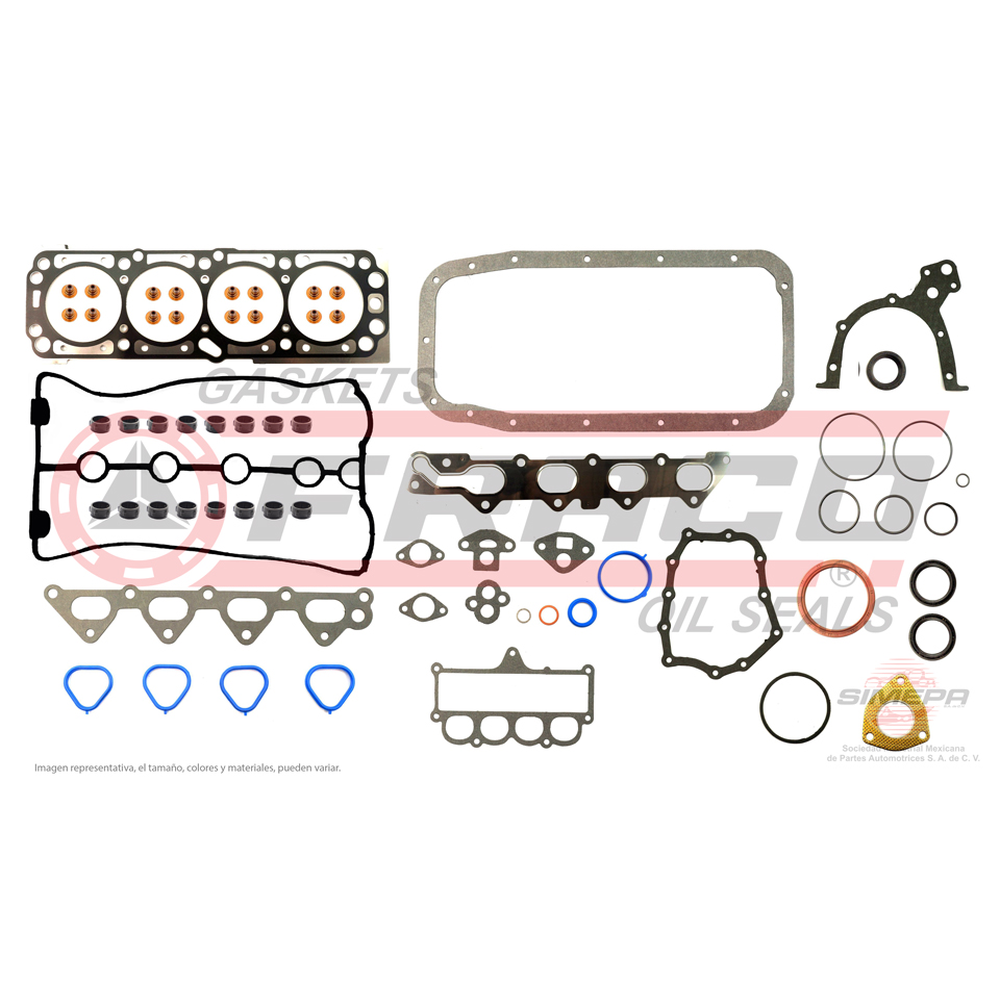 JGO JUNTAS MOTOR CHEVROLET AVEO 1.6L 08-013 VVT , PONTIAC G3 1.6L 07-09 VIN  KL2TJ516X8B215978