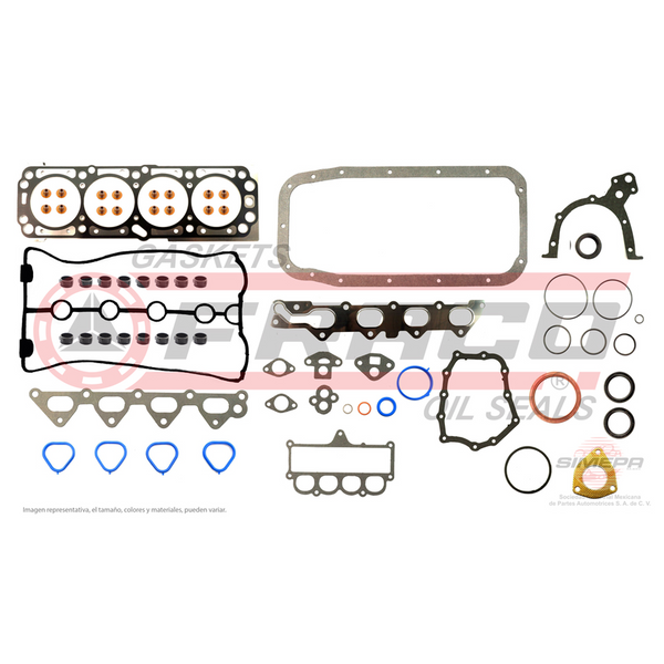 JGO JUNTAS MOTOR CHEVROLET AVEO 1.6L 08-013 VVT , PONTIAC G3 1.6L 07-09 VIN  KL2TJ516X8B215978