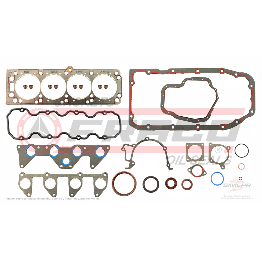 JGO JUNTAS MOTOR CHE ASTRA 04-07 2.0L L4 MPFI SOHC 8 VALV HECHO EN BRASIL
