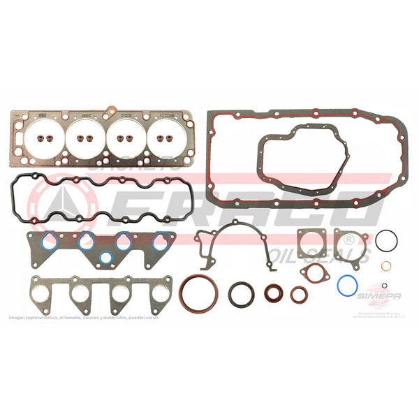 JGO JUNTAS MOTOR CHE ASTRA 04-07 2.0L L4 MPFI SOHC 8 VALV HECHO EN BRASIL