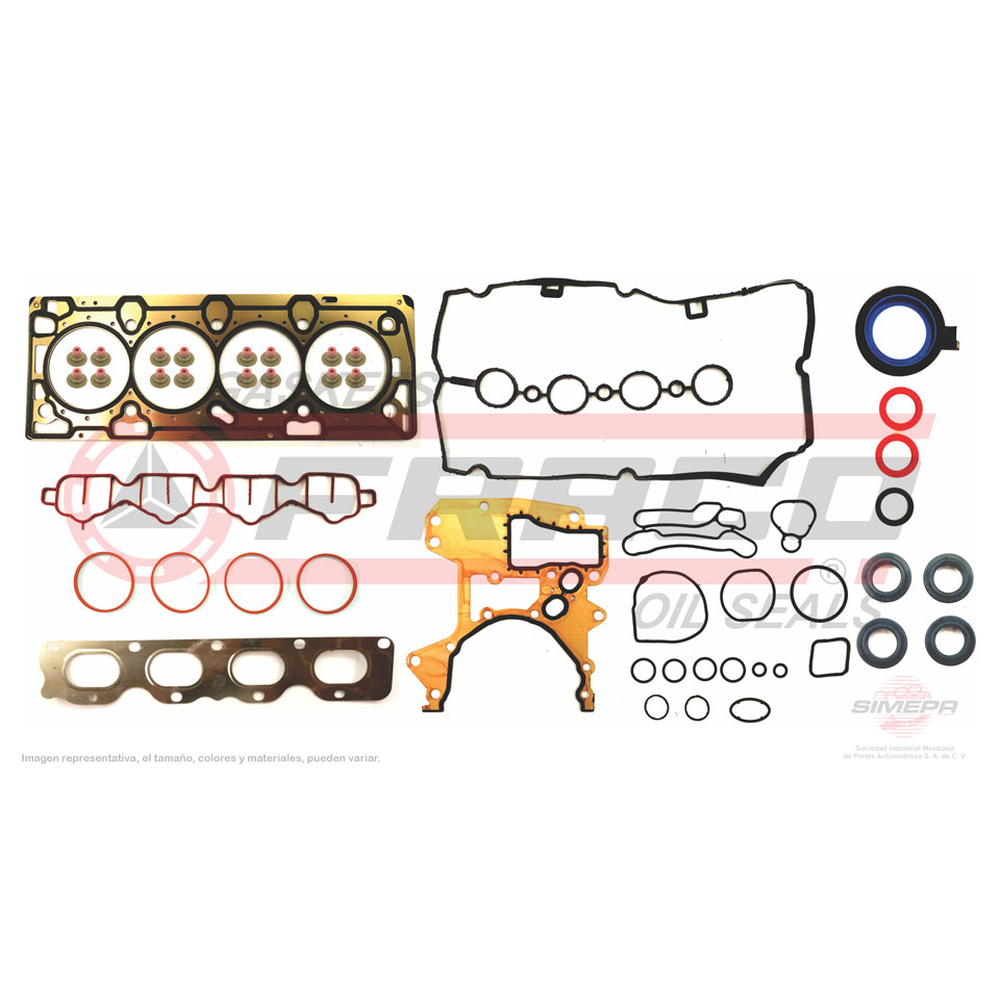JGO JUNTAS MOTOR COMPLETO  CRUZE 1.8L 010-015, TRAX 1.8L 013-018, AVEO 1.6L (VVT) 08-012