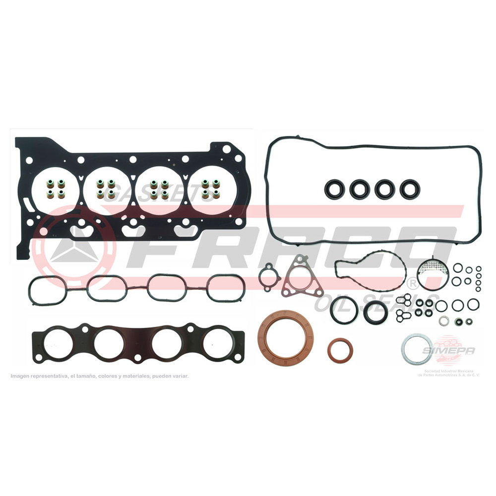 JGO JUNTAS MOTOR COMPLETO TOYOTA COROLLA 1.8L 09-016, MATRIX 18L09-013