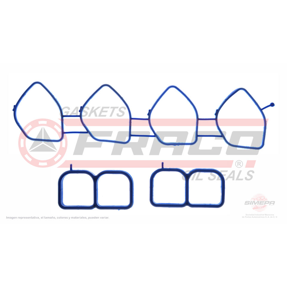 JUNTA PARA MULTIPLE DE ADMISION CHEVROLET SPARK (CLASICO) 1.2L 2011-2017, BEAT 1.2L 2018-2021