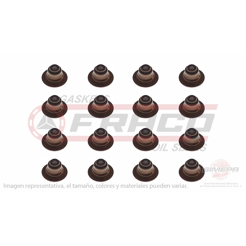 JGO SELLOS PARA VALVULA CHEVROLET AVEO 1.6L 08-012, PONTIAC G3 07-09