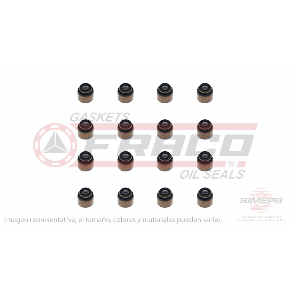 JGO SELLOS DE VALVULAS NP300 FRONTIER 2.5L 16 VALV 016-020