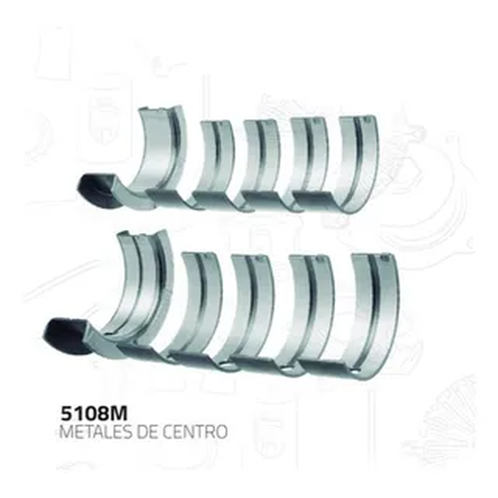 METALES PARA BANCADA DODGE SHADOW 2.2L 1989-1990, NEW YORKER 2.2L 1985-1988
