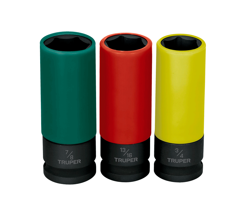 JUEGO 3 DADOS LARGOS 1/2 IMPACTO PROTECCIN PASTICA STD