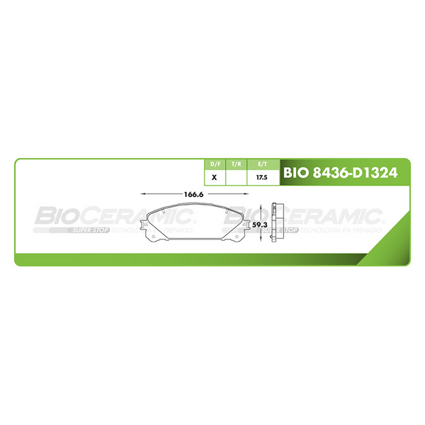 BALATA DELANTERA TOYOTA HIGHLANDER 2008-2021, SIENNA 2011-2020