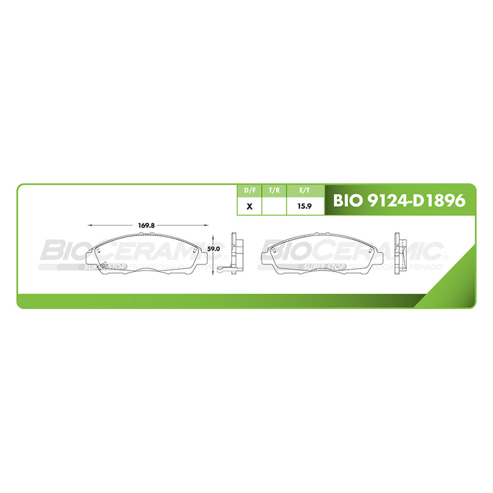 BALATA DELANTERA BLAZER 019-021, ACADIA 017-020, TRAVERSE 018-021, ENCLAVE 018-019