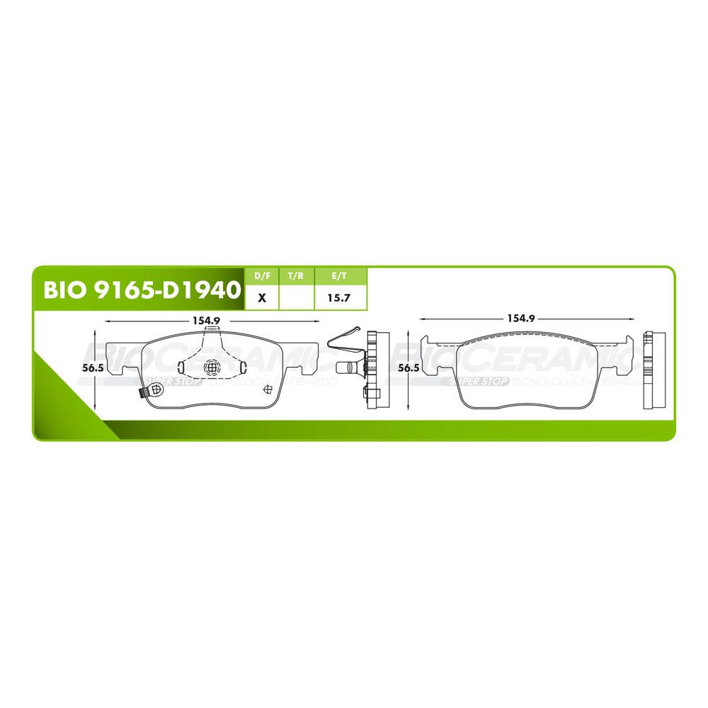 BALATA DELANTERA CAVALIER 1.5L 1.3L 2018-2023