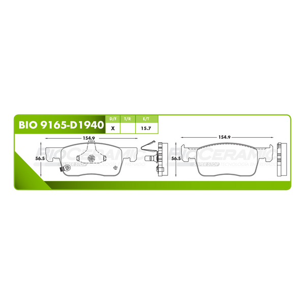 BALATA DELANTERA CAVALIER 1.5L 1.3L 2018-2023