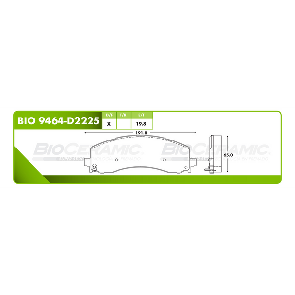 BALATA TRASERA DISCO RAM 2500 3500 2019-2020
