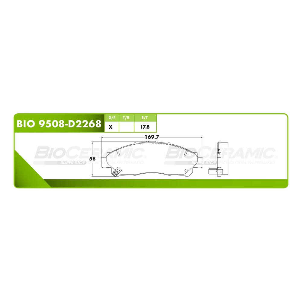 BALATA DELANTERA TOYOTA HIACE 2.8L 3.5L 2020-2022