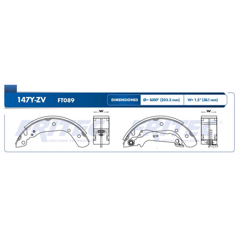 BALATA TRASERA TAMBOR FORD IKON 011-015