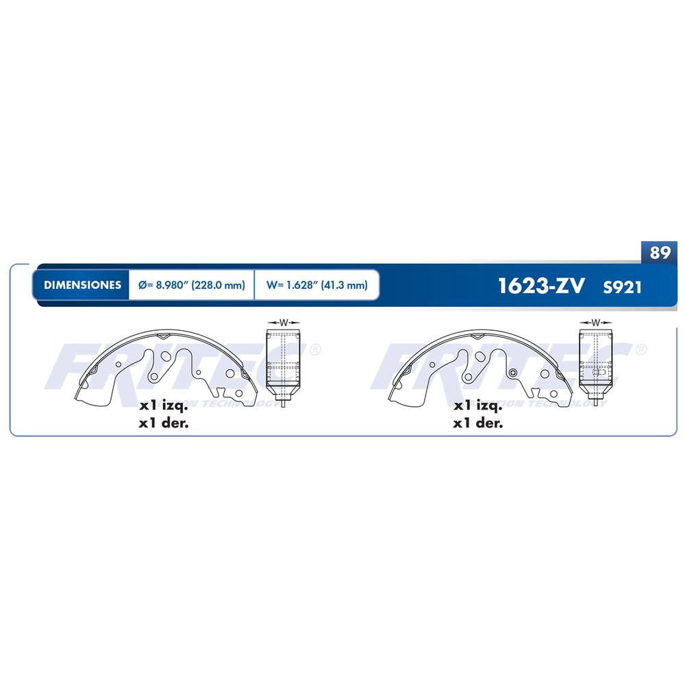BALATA TRASERA TAMBOR SUZUKI GRAND VITARA 2006-2008