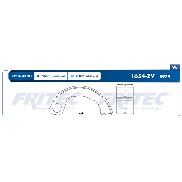BALATA FRENO ESTACIONAMIENTO ISUZU  ELF400-500-600 09-011
