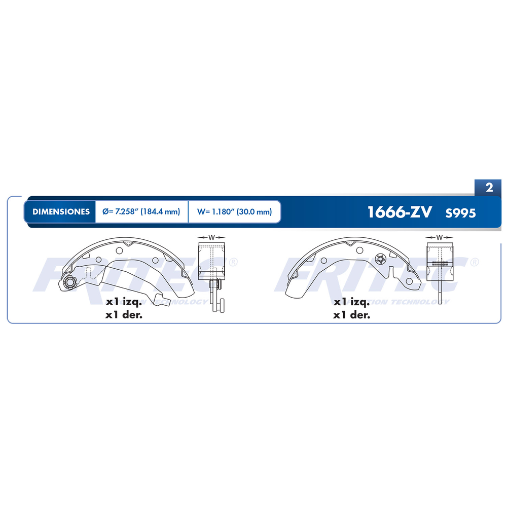 BALATA TRASERA TAMBOR MATIZ 2004-2015