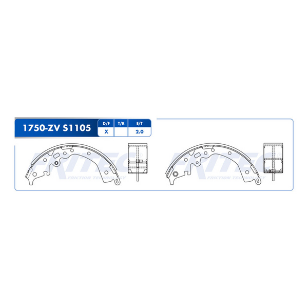 BALATA TRASERA TAMBOR TOYOTA HILUX 2016-2018