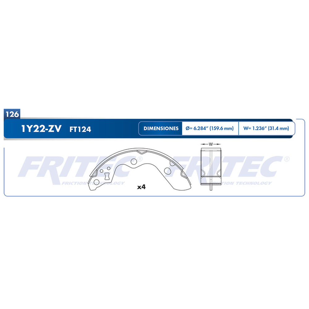 BALATA TRASERA TAMBOR SUZUKI IGNIS 1.2L 2018-2023, SWIFT 2018