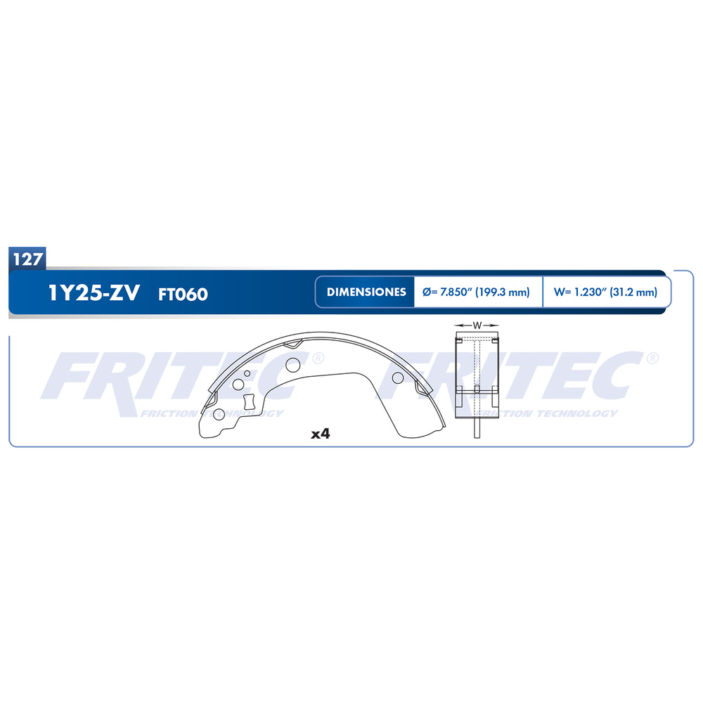 BALATA TRASERA TAMBOR SUZUKI SWIFT 07-016