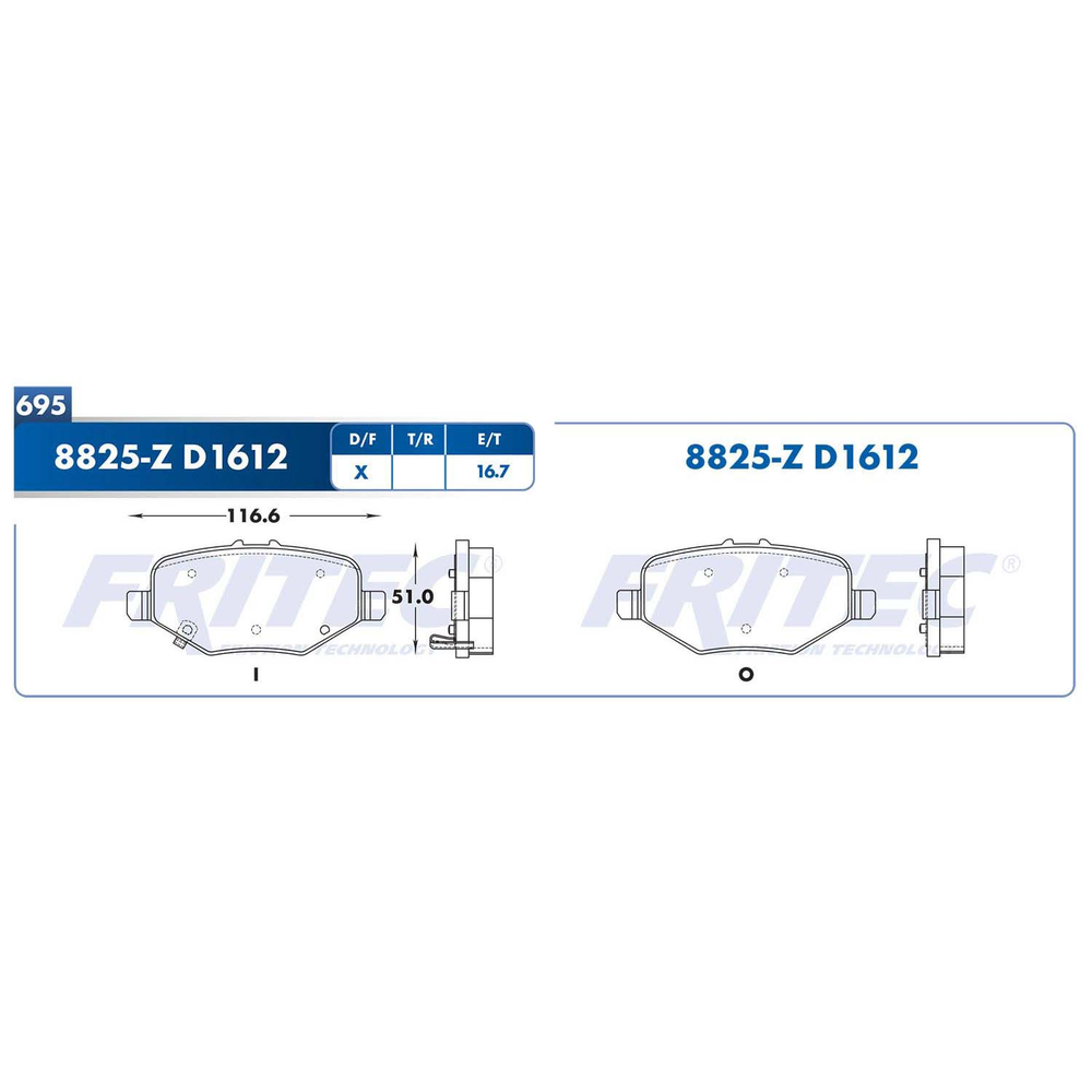 BALATA TRASERA DISCO FORD EXPLORER 2013-2015, LINCOLN MKS 2013-2014