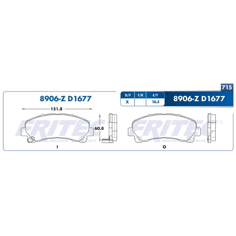 BALATA DELANTERA CHEVROLET COLORADO 013-015, CHEVROLET S-10 016-017, CHEVROLET S-10 MAX 2023