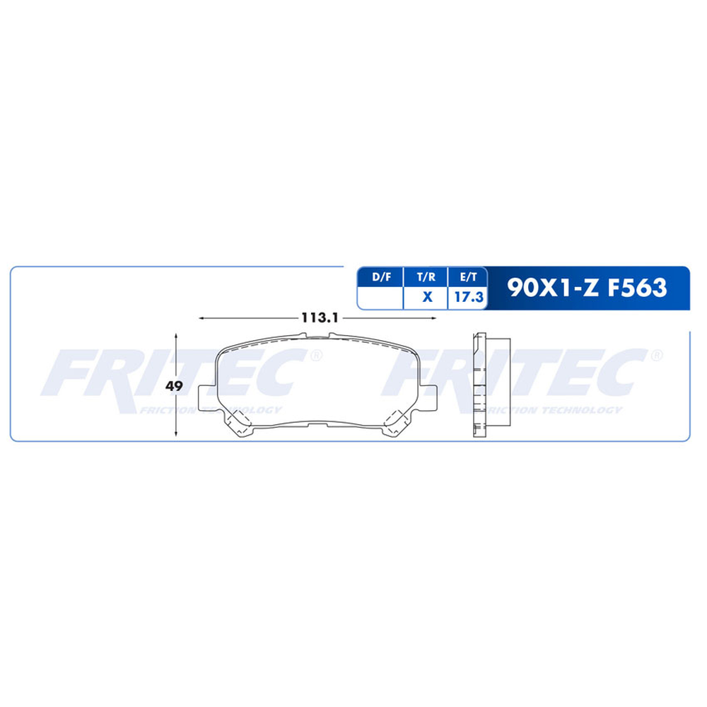 BALATA TRASERA DISCO TOYOTA HIACE 020-022