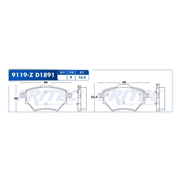 BALATA TRASERA PEUGEOT RIFTER 2020-2023