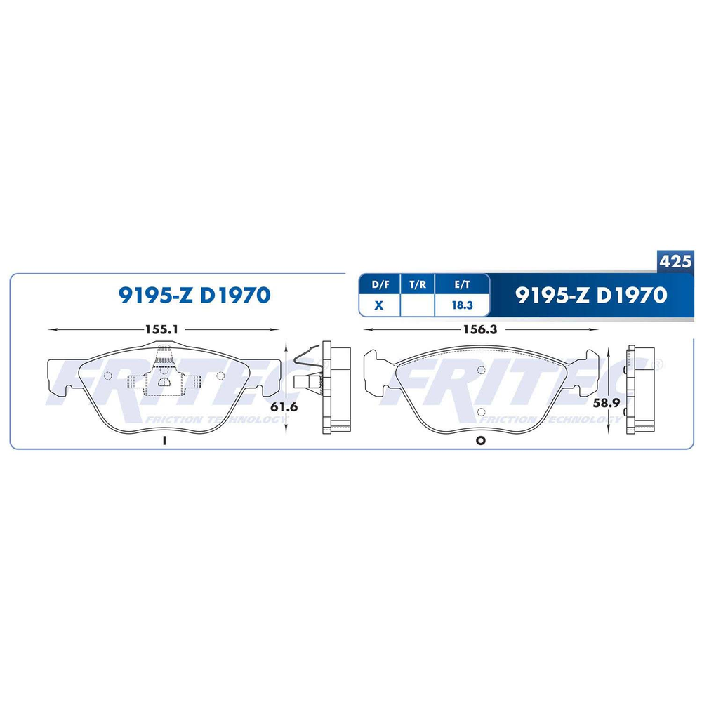 BALATA DELANTERA FIAT STRADA 2012-2014, RAM 700 2015-2020 (DOBLE CABINA)