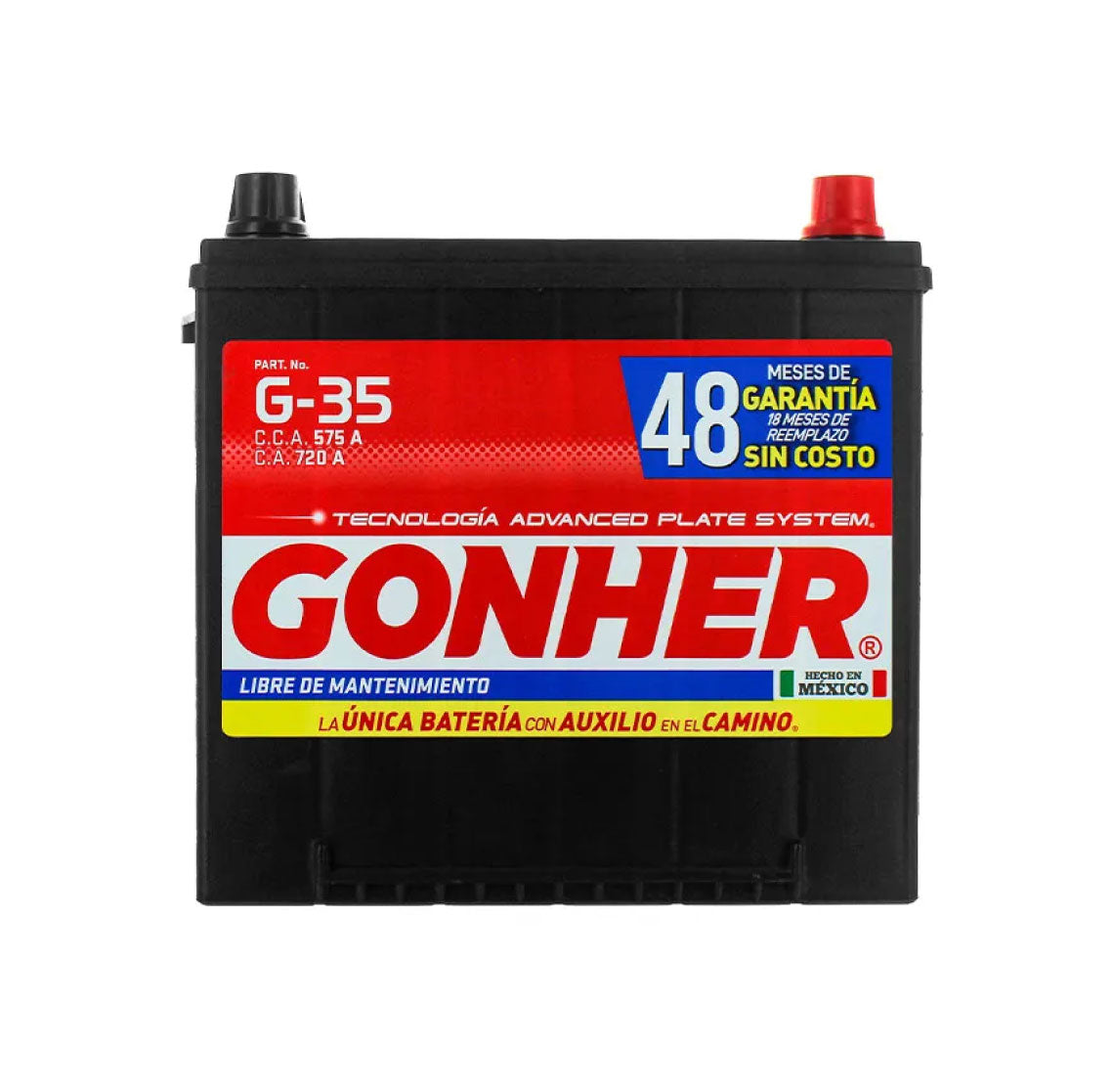 ACUMULADOR CAPACIDAD DE ARRANQUE A 0°C 720 AMPS -/+ TSURU,COROLLA 03-014