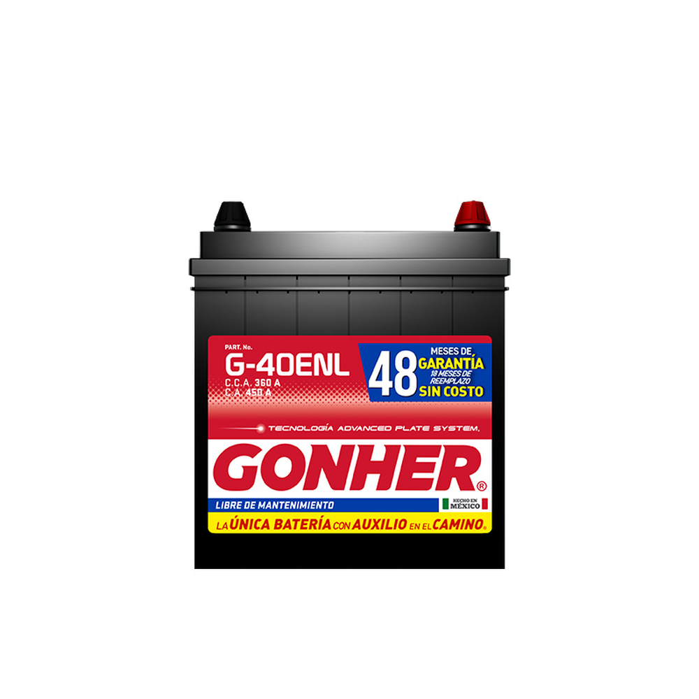 ACUMULADOR CAPACIDAD DE ARRANQUE A 0°C 450 AMPS -/+