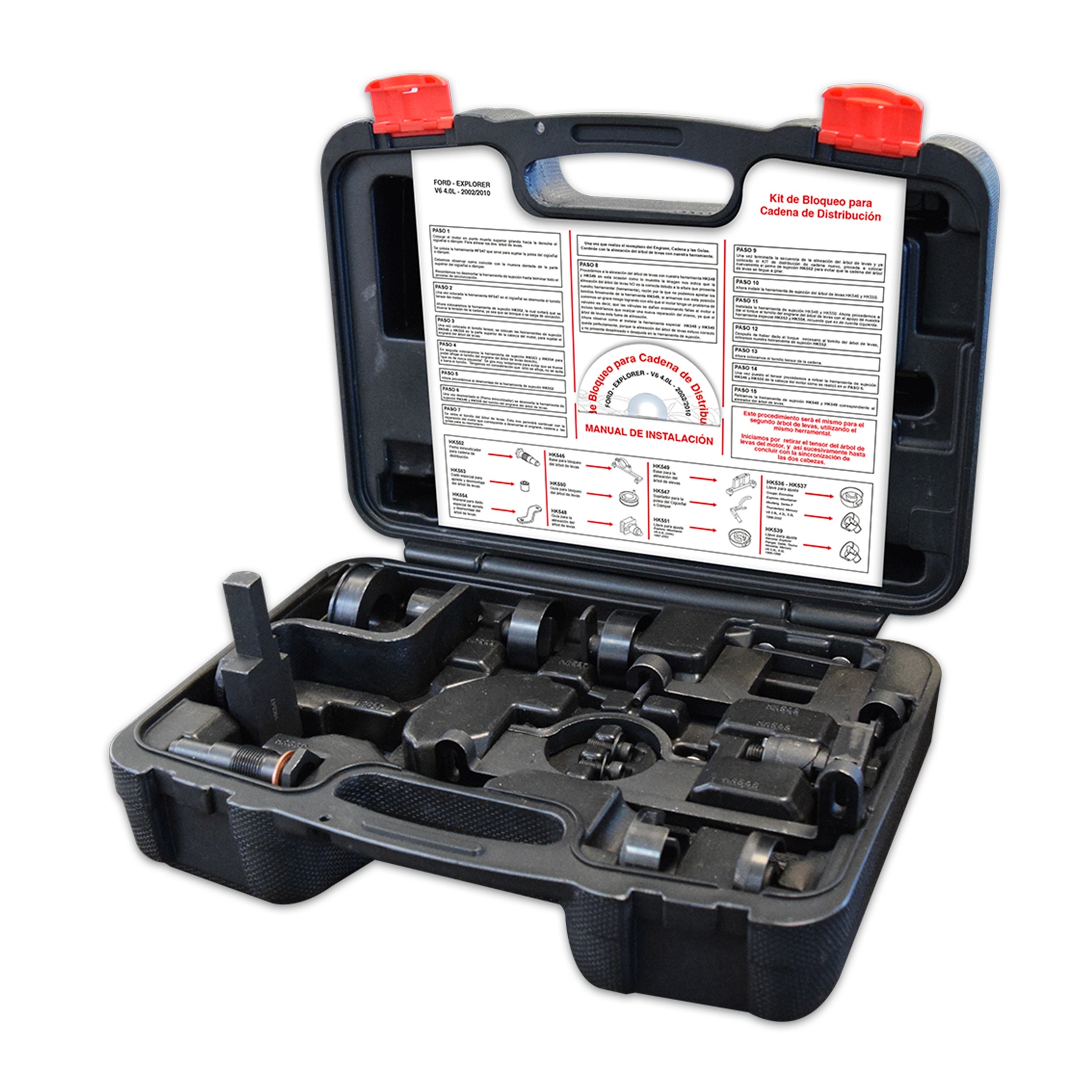 HERRAMIENTA PARA FORD EXPLORER 4.0L V6 1997-2010 KIT DE BLOQUEO DE CADENA DE DISTRIBUCIÓN DE ASPIRACIÓN NATURAL