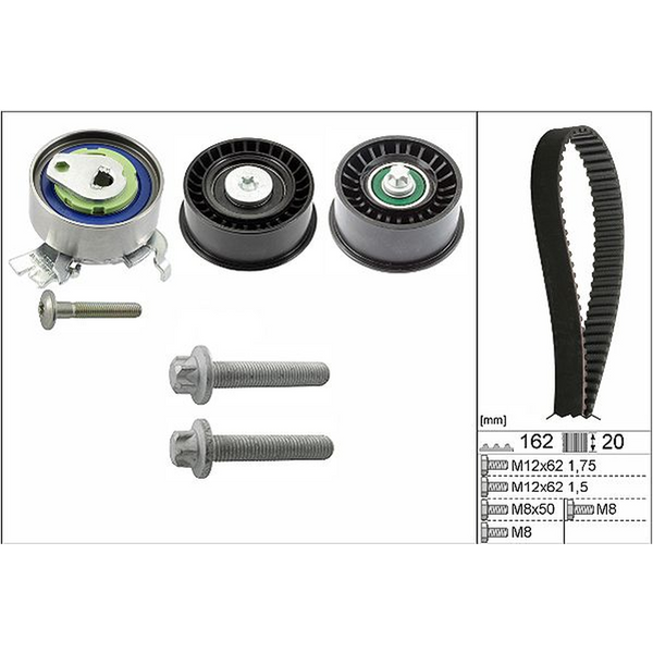 KIT DE DISTRIBUCION CORSA 1.4L 02-03, ASTRA 1.8L 00-04, ZAFIRA 1.8L 02-05