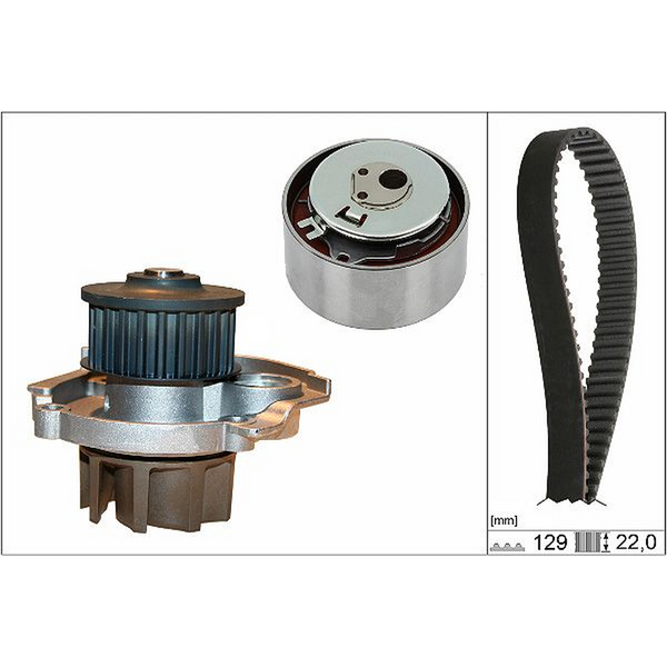 KIT DE DISTRIBUCION CON BOMBA DE AGUA FIAT UNO 1.4L 013-020, MOBI 1.0L 017-023, RAPID 1.4L 017-020