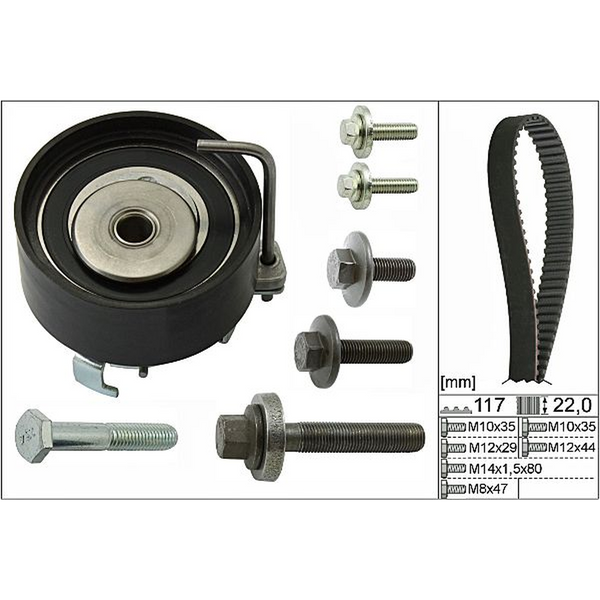 KIT DE DISTRIBUCION FORD FIESTA 1.6L 2011-2019, IKON 2012-2015, FIGO L4 2016-2019